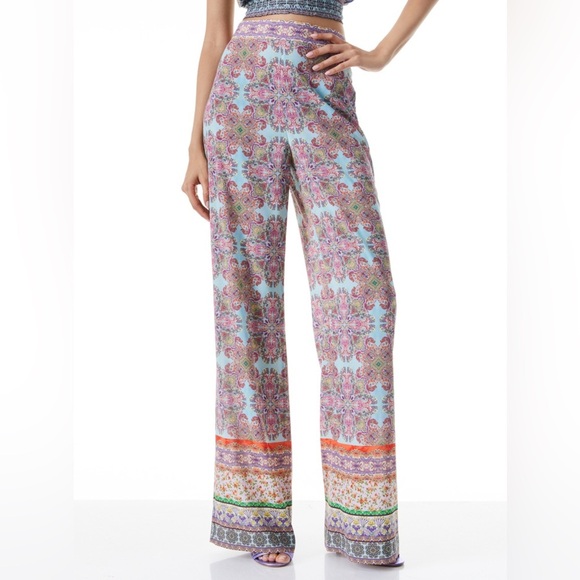 Alice & Olivia Elma High Waisted Wide Leg Pant- Size 6 - Picture 4 of 14